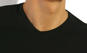 Sesto Senso Herren T-Shirt mit V-Ausschnitt – Weiches Baumwoll-Elastan Material, Flache Nähte, Komfort und Stil, Ideal für Alltag, Schwarz, Kurzarm, Made in Poland