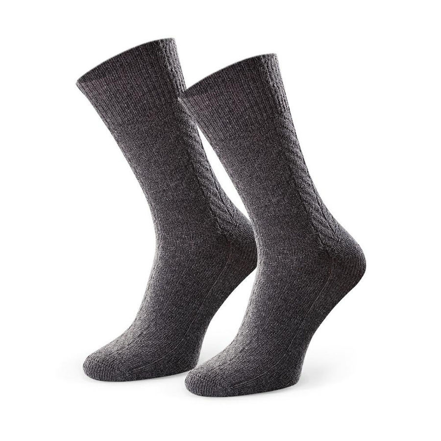 Socken Wolle Serie Hahnentritt Anthrazit