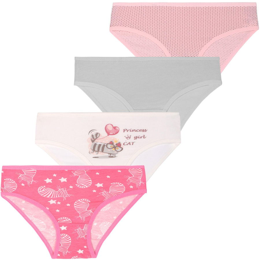 Mädchen Unterwäsche 4er-Pack Bkm-221 Mehrfarbig