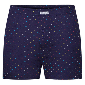 Henderson Herren Boxershorts Classic – 100% Baumwolle, Komfortabler Schnitt, Elastischer Bund, Knopfleiste, Geometrisches Muster, Vielseitige Farben, Herbst/Winter Kollektion, Grau, Größe: K318, 4er Pack