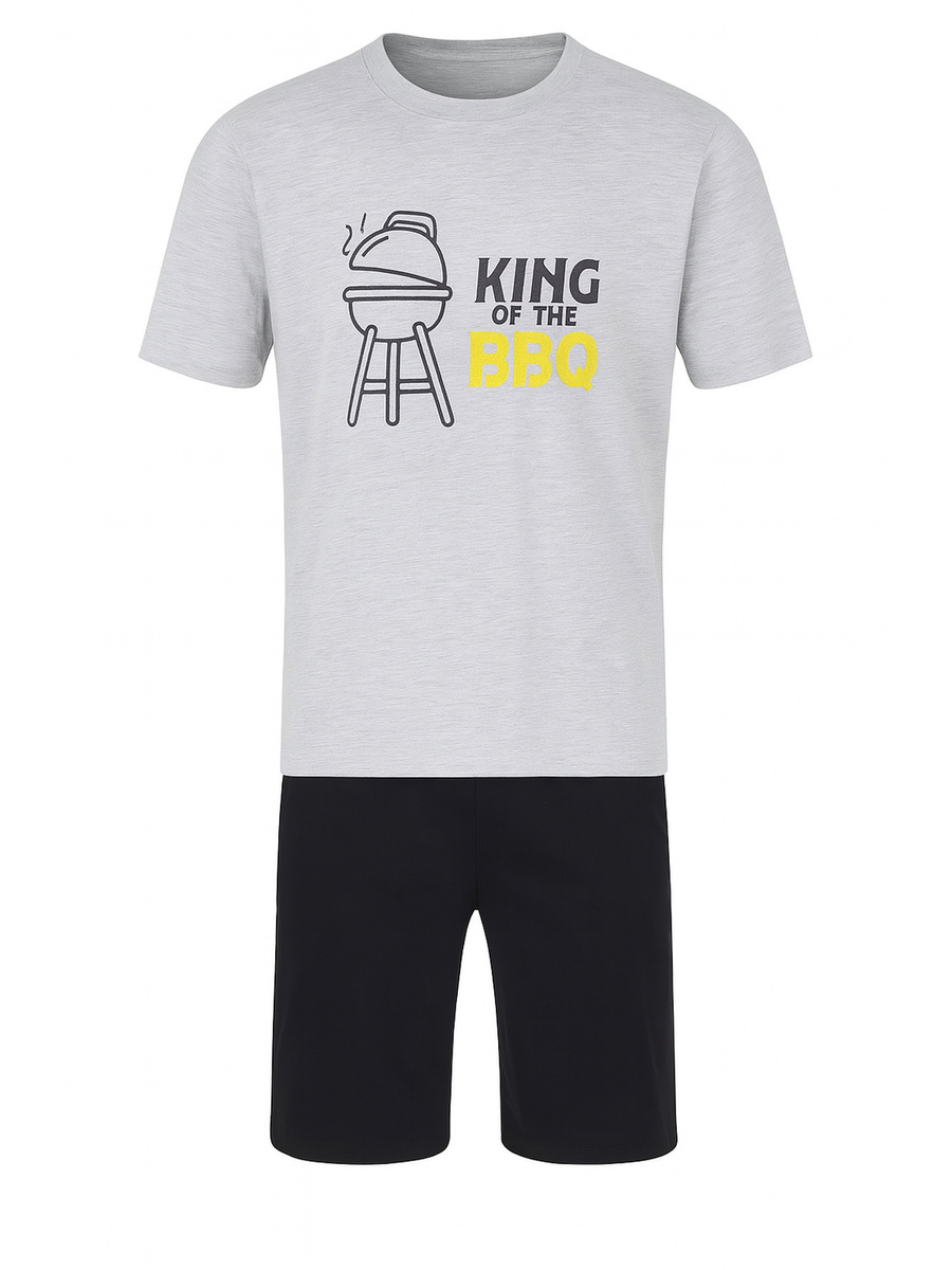 Kurzpyjama Herren Gianny Grau