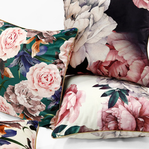 Kissenbezug Peony Velvet Dunkel