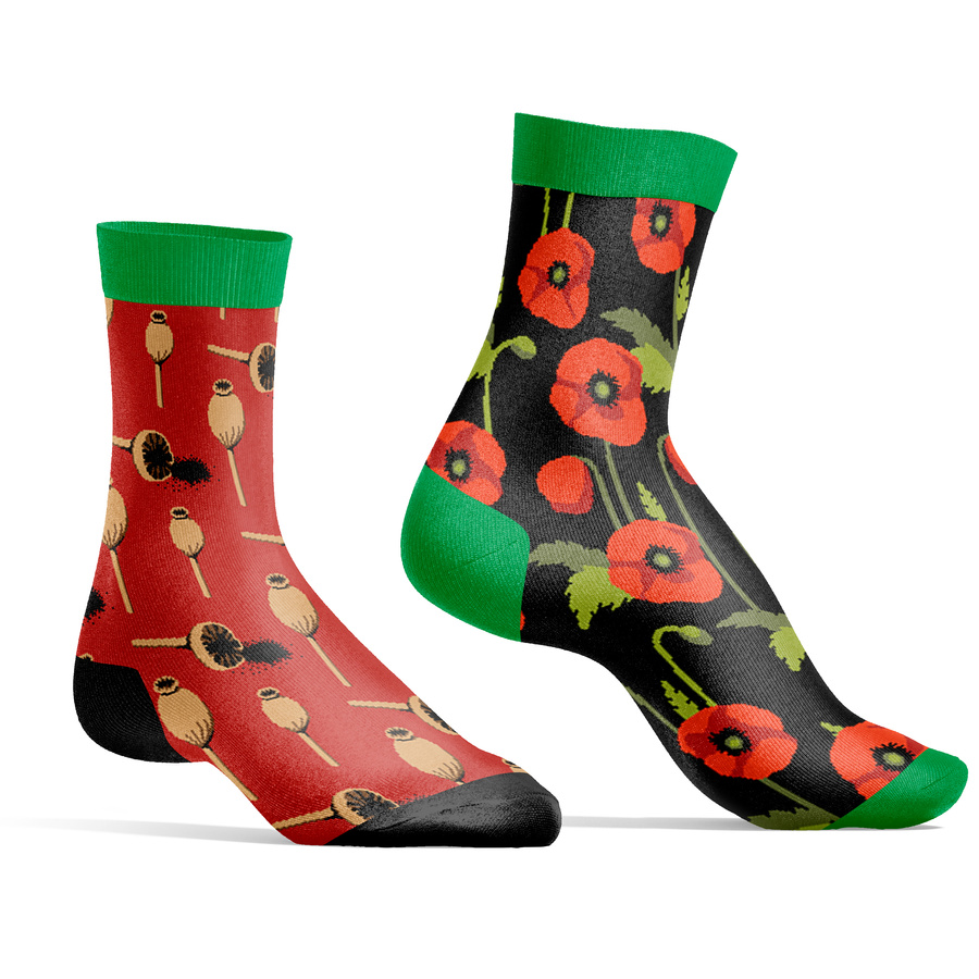 Socken Serie Funny Bunt Rot