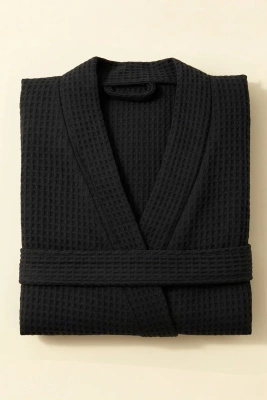 Bathrobe Waffle Black