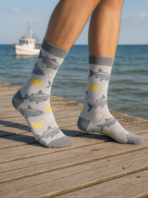 Damen-/Herren-Socken im Geschenkglas Pilzsuppe