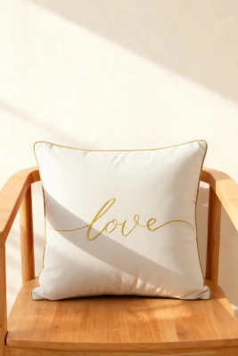 S PILLOWCASE 45*45 LOVE WHITE