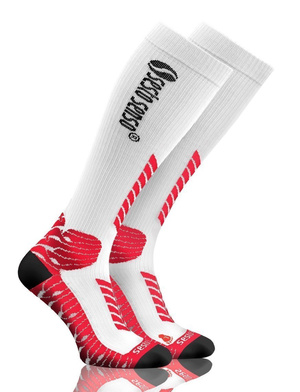 5X Sportowe kompresyjne długie skarpety dla biegaczy Sesto SensoACZY GRAFITOWE