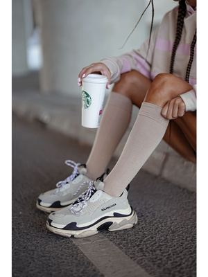 Kniestrümpfe für Frauen, glatt 248