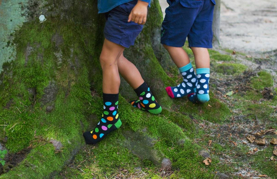 Graue Soxo Good Stuff Kindersocken mit Herzen