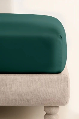 Spannbetttuch Satin Grün