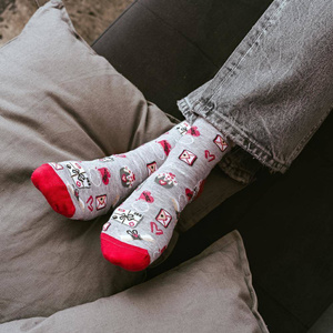 Kolorowe SKARPETY NA WALENTYNKI Art. 136 Steven