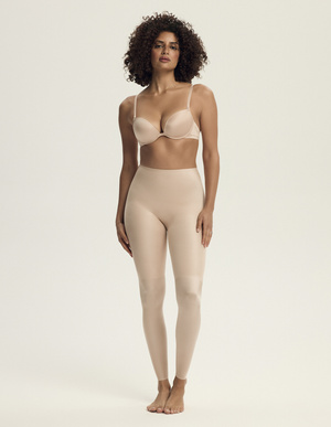 Seidige nackte Modellierleggings