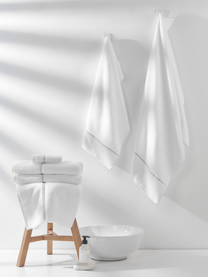 S TOWEL 100*150 LIBRE WHITE+SILVER