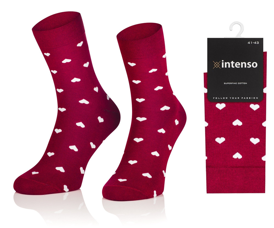 Skarpety męskie garniturowe PREMIUM we wzory kolorowe 1955 Intenso