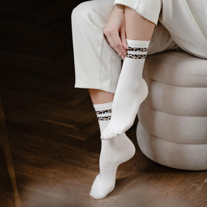 Baumwollsocken Art.099 Ecru/Weiß