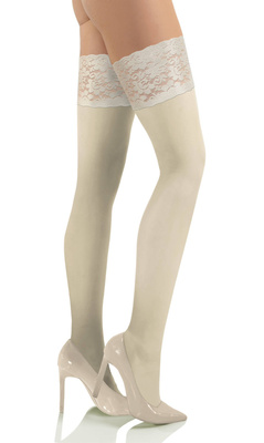 Sesto Senso Damen Selbsthaltende Strümpfe Nicole – Elegante Mikrofaserstrümpfe mit Spitze und Silikon, 50 DEN, Komfort und Stil, Avioro, Größe 1/2 oder 3/4