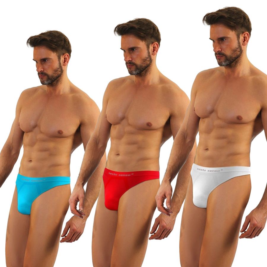 Męskie STRINGI bezszwowe sportowe Sesto Senso