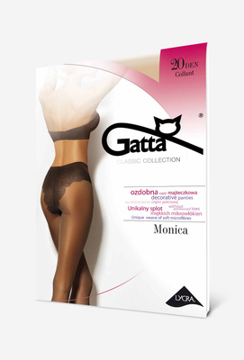 Rajstopy damskie z koronkową częścią majteczkową MONICA 20 den Gatta
