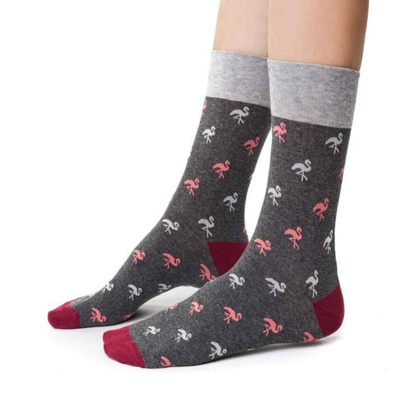 Farbige Damen/Herren Flamingo-Socken Mehr Mode