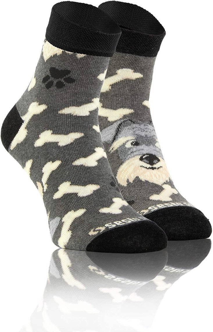 Sesto Senso Skarpetki Herren Damen – Baumwolle Bunte Muster, Komfortabel, Atmungsaktiv, Für Alltag & Elegante Outfits, Grau Bunt, 15cm Länge, Rutschfeste Bündchen