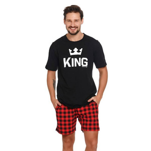 Doctor Nap Męska piżama King z czerwonymi spodenkami