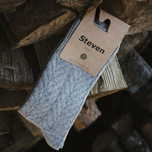 Socken Serie 093 Hahnentritt Grau