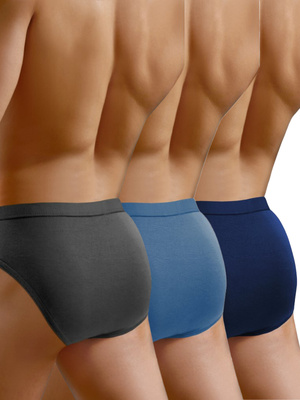 Herren-Slips SM03 Grau Blau