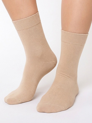 Gianna Herren Socken Glatt Beige