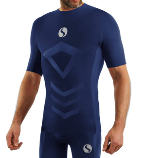 Kurzarmshirt Thermo Active Dunkelblau