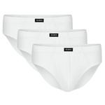 Atlantic Herren Slipy Classic – Bequeme Unterwäsche, 100% Baumwolle, 4er Pack, Grau | Schwarz | Weiß, Ohne Muster, Innenliegender Gummibund, Neuheit, Ideal für Alltag, Basic Kollektion, Hochwertige Qualität