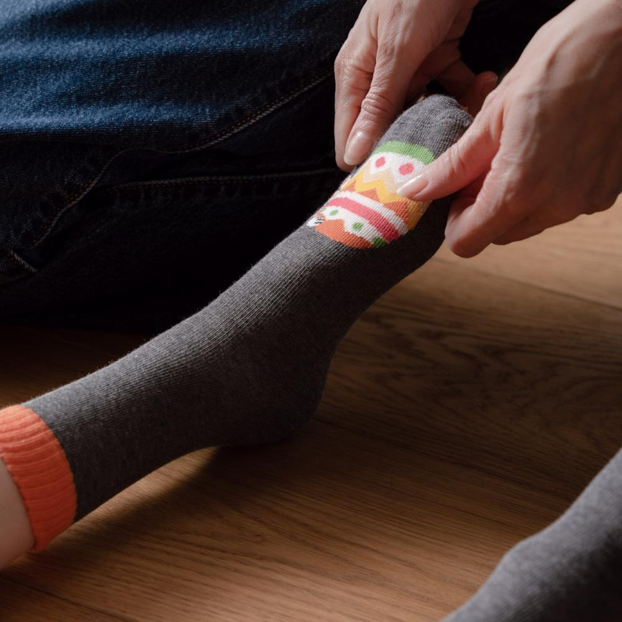 Șosete de Paște Art. 014 Gri și Bleumarin