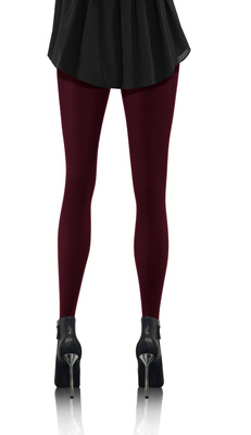 Sesto Senso Damen Strumpfhose Gerda 100 DEN – Warme Akryl Strumpfhose mit Jacquardmuster, Weiches und Bequemes Design, Ideal für Wintertage, Rot/Bordeaux, Größe 2 bis XL