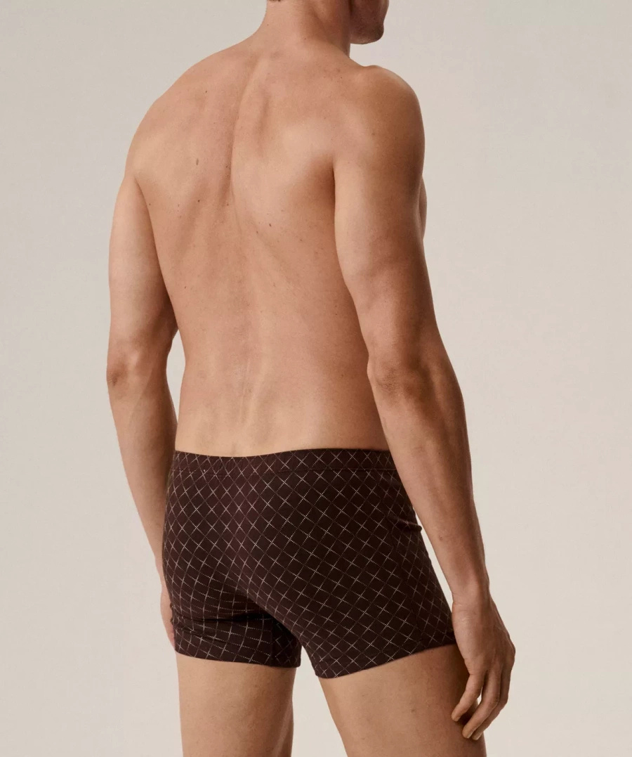 Herren-Boxershorts Serie 3mh-216 Braun/Marineblau