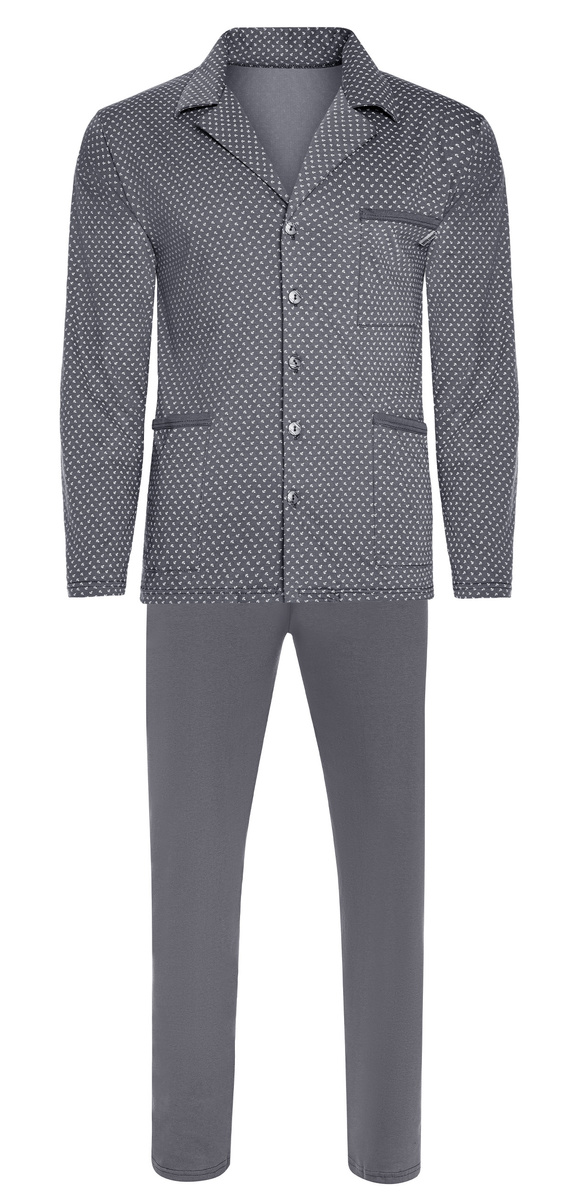 Schlafanzug Herren Serie Grau