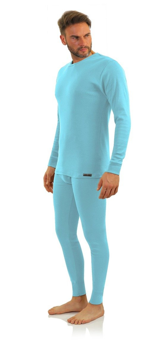 Sesto Senso Herren Kalesony – Atmungsaktive Baumwolle, SLIM FIT, Komfortbund, Ganzjährig Tragbar, Blau, Art. 114