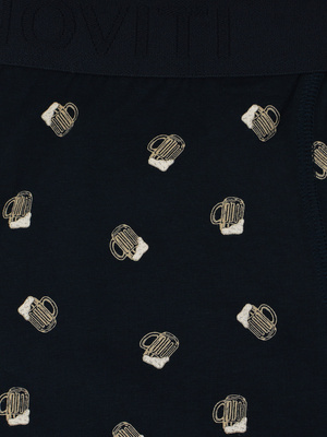 Herren Bier Boxershorts schwarz