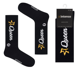 Super Retro-Socken mit Aufschriften für ihre Queen