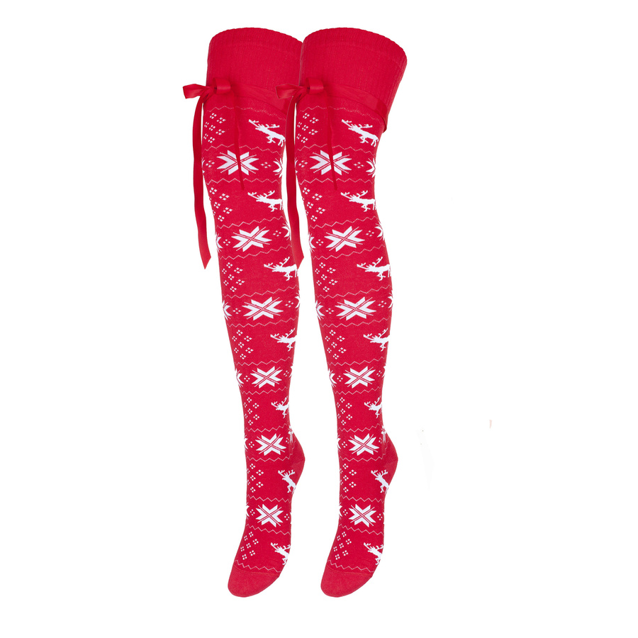 Overknees Weihnachtsserie Rot