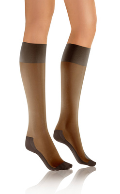 Sesto Senso Damen Podkolanówki – Massierende Sohle, 20 Den, Poliamid-Elastan Mix, Nicht-Drückend, Unterstützt Durchblutung, Elegant Halbtransparent, 3er Pack, Schwarz