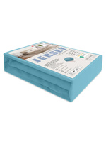 Sesto Senso Spannbettlaken Jersey – Weiches Baumwollmischgewebe mit Gummizug, OEKO-TEX Zertifiziert, Atmungsaktiv und Pflegeleicht, Perfekte Passform für Einzel- und Doppelbetten, Blau, Unisex