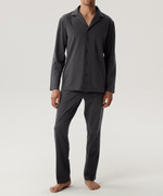 Herren Schlafanzug Bnmp-001 Grau/Marineblau