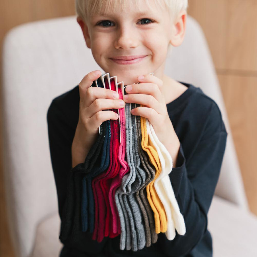 Skarpetki z wełny merino art. 130 GC005 czerwień Steven