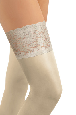 Sesto Senso Damen Selbsthaltende Strümpfe Nicole – Elegante Mikrofaserstrümpfe mit Spitze und Silikon, 50 DEN, Komfort und Stil, Avioro, Größe 1/2 oder 3/4