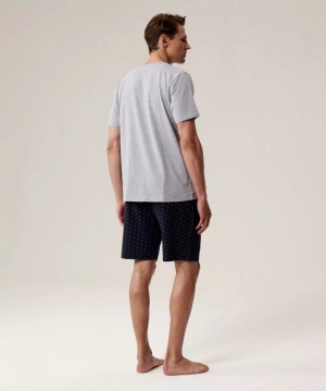 Herren-Pyjama Serie nmp-395 grau/blau/grün