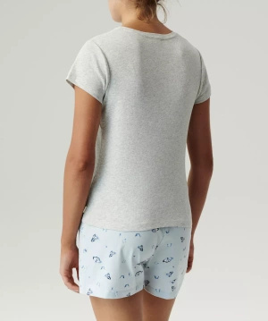 Damenpyjama Nlp-490 Grau Blau