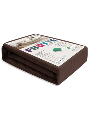 Sesto Senso Frottee-Spannbettlaken – 100% Baumwolle, OEKO-TEX Zertifikat, Atmungsaktiv, Pflegeleicht, Perfekte Passform, Für Einzel- und Doppelbetten, Braun, Unisex