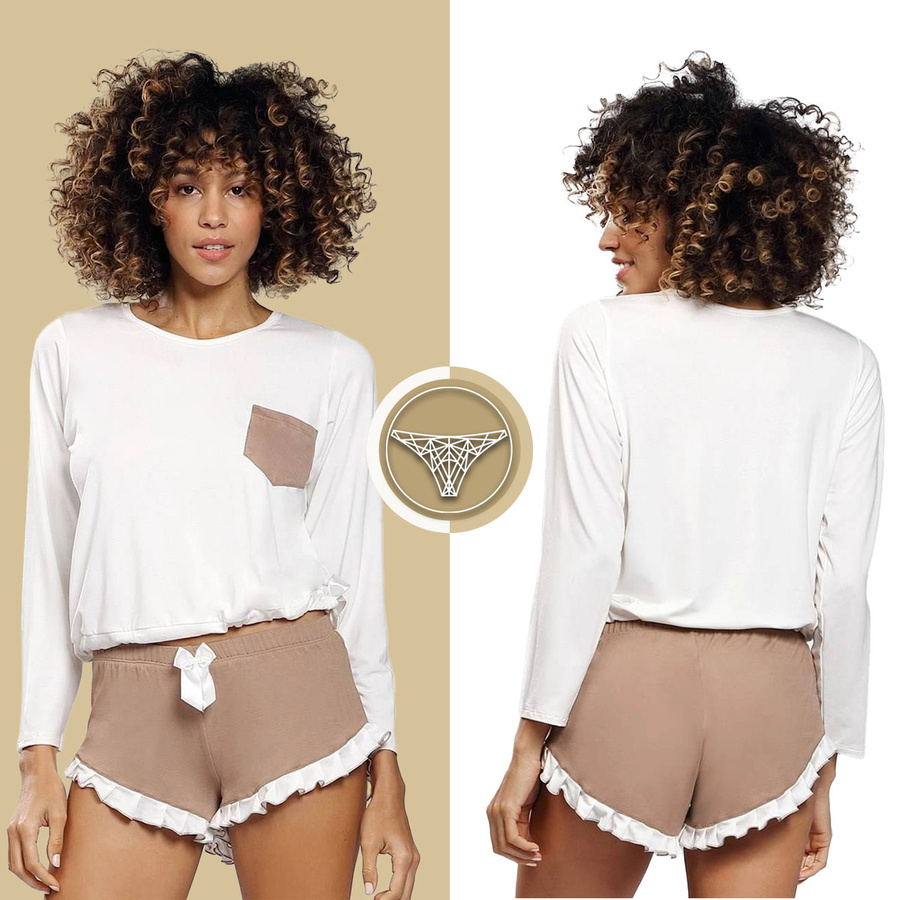 piżama damska zestaw Ronnie czerwona Dkaren