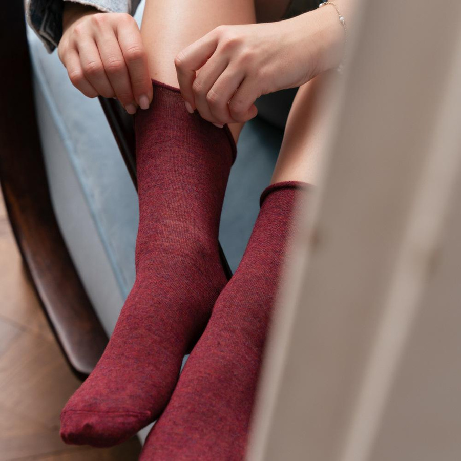 Socken Serie 083 Bordeaux