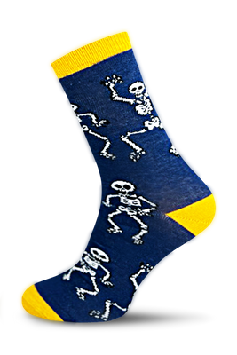 5X Bunte Herrensocken für Halloween