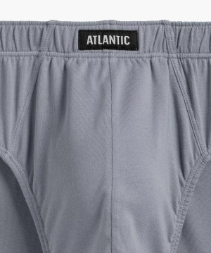 Atlantic Herren Baumwoll Slips Set – Sportlicher Schnitt, Atmungsaktiv, 5er Pack, Mix Farben: Schwarz, Grau, Grün, Braun, Bequem, Herbst/Winter 2025 Kollektion